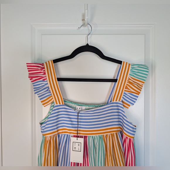 THML Women’s Multicolored Striped Babydoll Tank NWT Size Small - Picture 3 of 9